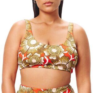 NWT Mara Hoffman Lira Bikini Top Womens L Olea Poppy Floral Print